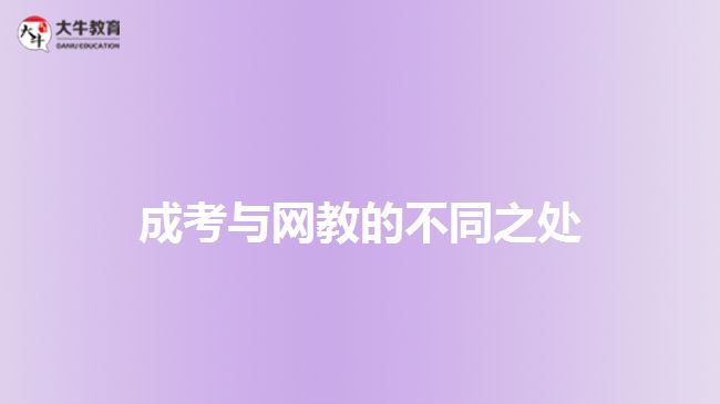 成考与网教的不同