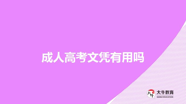 成考文凭有用