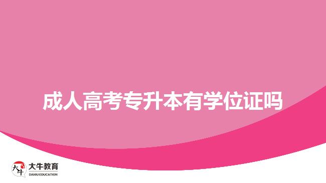 成人高考专升本有学位证吗