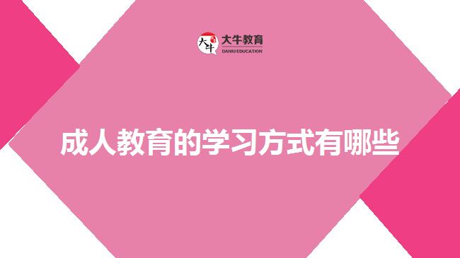 成人教育的学习方式有哪些