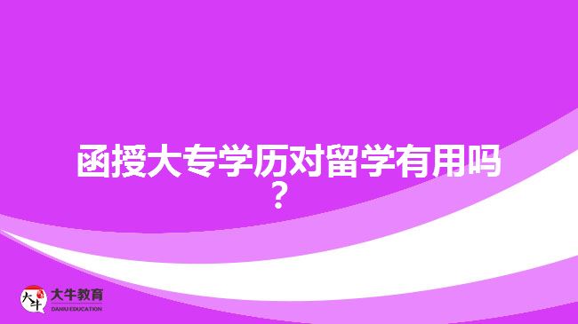 函授大专学历对留学有用吗？