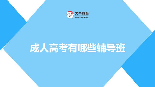 成人高考有哪些辅导班