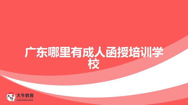 广东哪里有成人函授培训学校