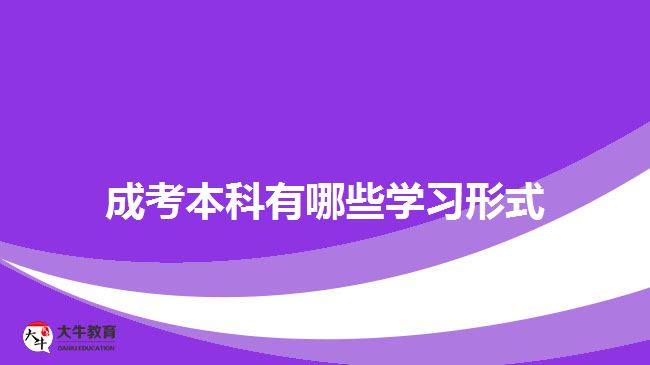 成考本科有哪些学习方式