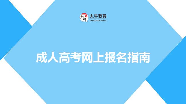 <b>成人高考网上报名指南</b>