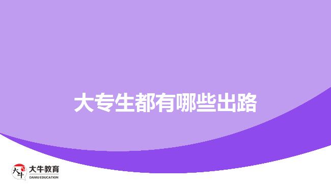 大专生的出路