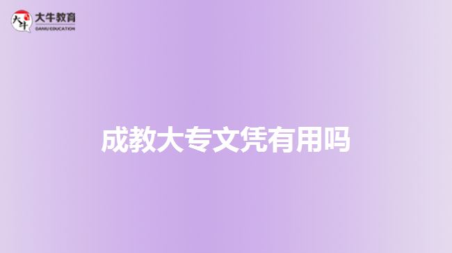 成教大专文凭用处