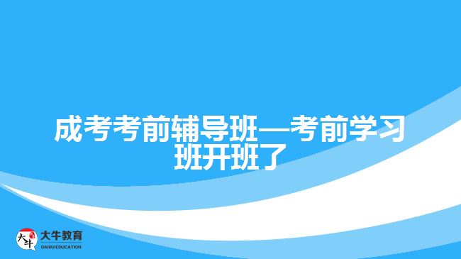 成考考前辅导考前学习班