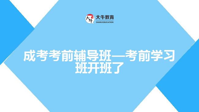 成考考前辅导考前学习班