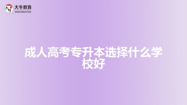 成人高考专升本学校