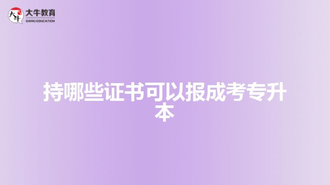 报成考专升本所需证书