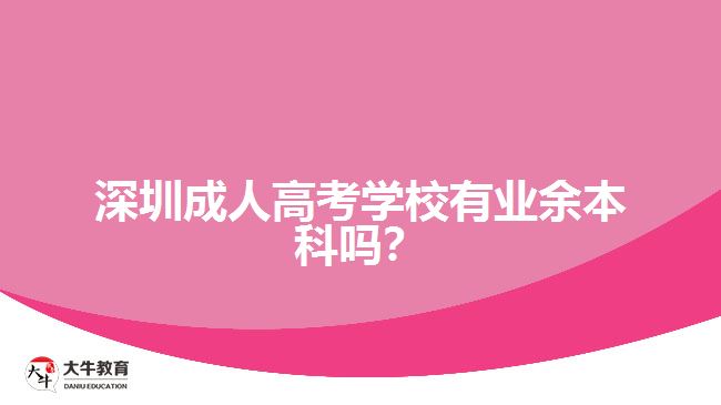 深圳成人高考学校业余本科