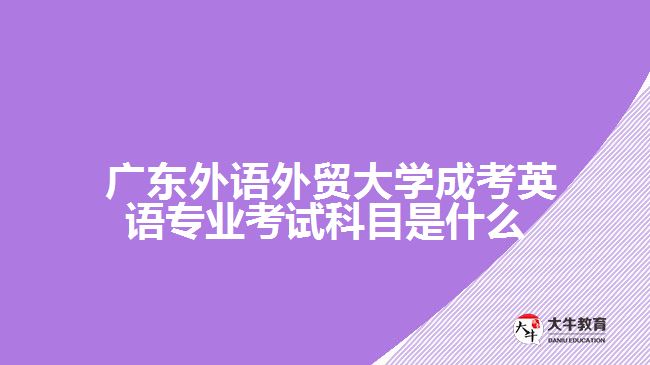 广东外语外贸大学成考英语专业考试科目是什么？
