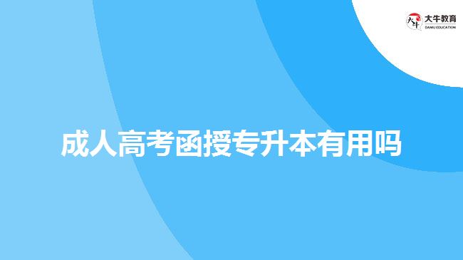 成人高考函授专升本有用吗