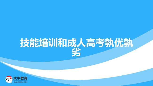 技能培训和成人高考孰优孰劣