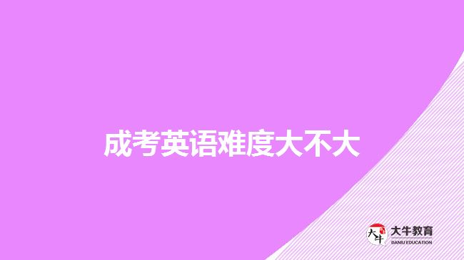 成考英语难度大不大