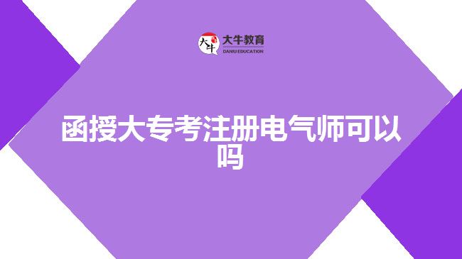 函授大专考注册电气师可以吗