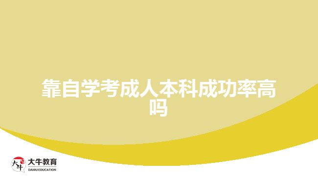 靠自学考成人本科成功率高吗