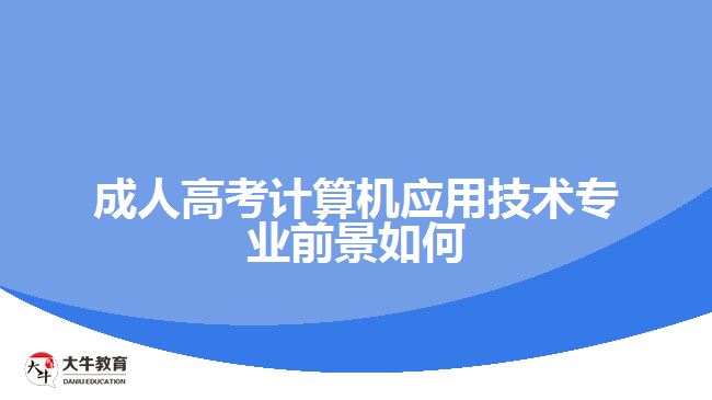 成人高考计算机应用技术专业前景如何