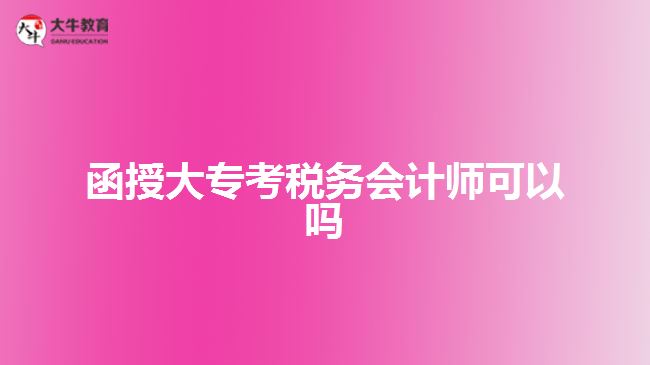 函授大专考税务会计师可以吗