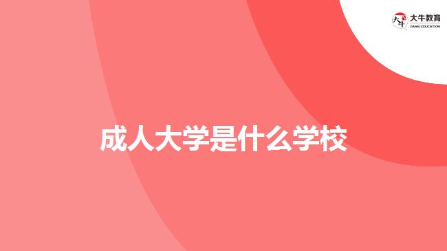 成人大学是什么学校