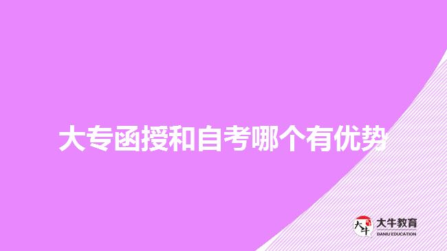 大专函授和自考哪个有优势