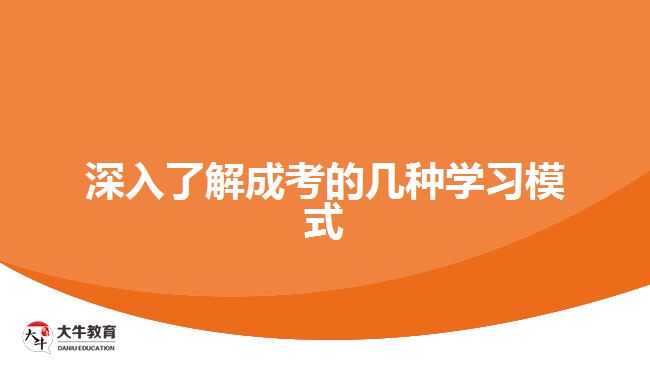 深入了解成考的几种学习模式