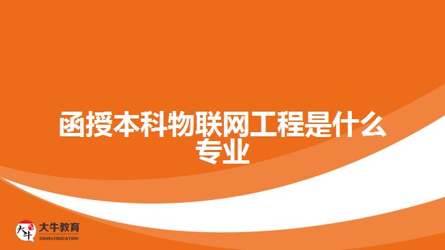函授本科物联网工程是什么专业