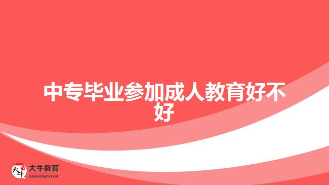 中专毕业参加成人教育好不好