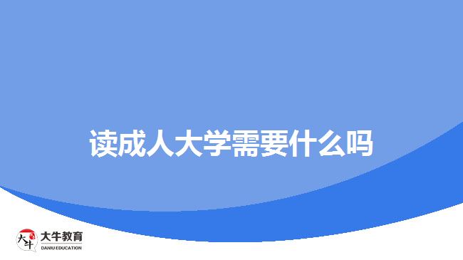读成人大学需要什么吗
