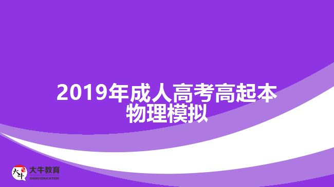 2019年成人高考高起本物理模拟