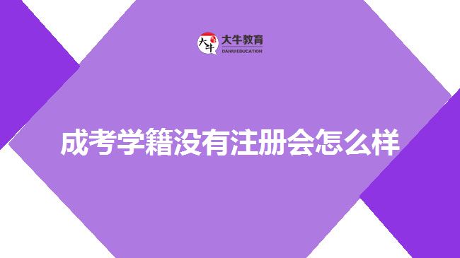 成考学籍没有注册会怎么样