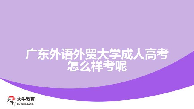 广东外语外贸大学成人高考怎么样考呢