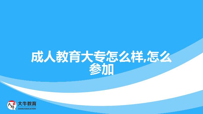 成人教育大专怎么样,怎么参加