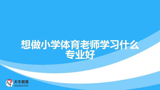 想做小学体育老师学习什么专业好