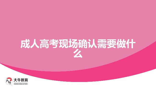 成人高考现场确认需要做什么