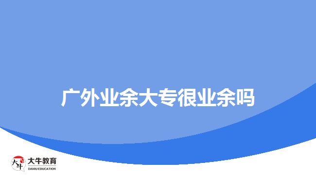 广外业余大专很业余吗