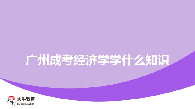 广州成考经济学学什么知识