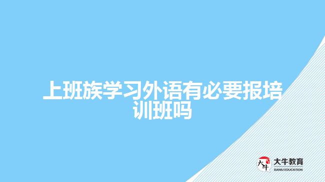 上班族学习外语有必要报培训班吗