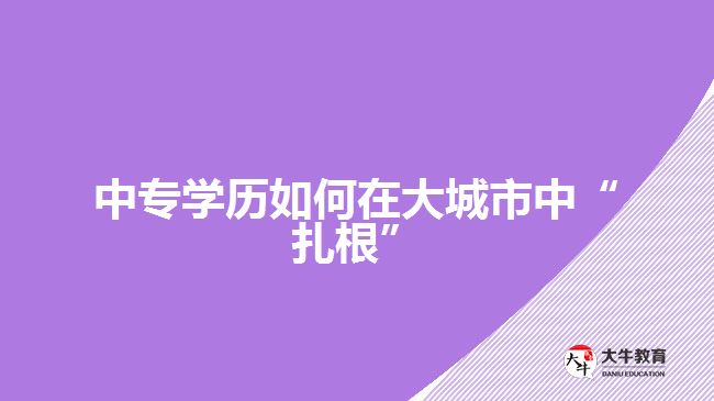 中专学历如何在大城市中“扎根”