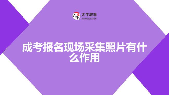成考报名现场采集照片有什么作用