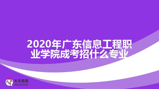 2020年广东信息工程职业学院成考招什么专业