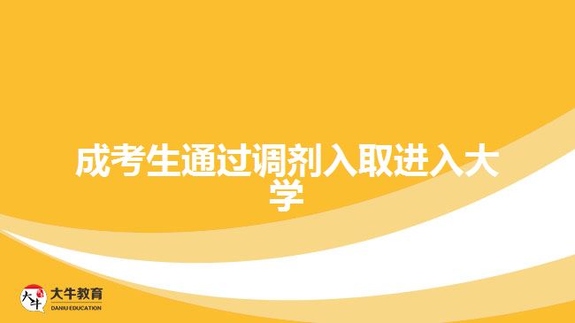 成考生通过调剂入取进入大学