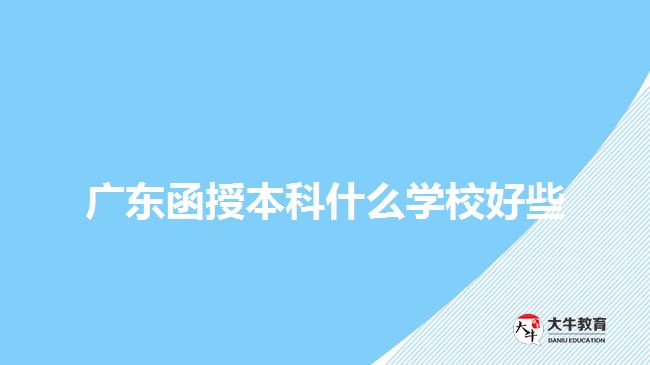 广东函授本科什么学校好些