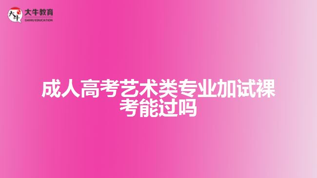 成人高考艺术类专业加试裸考能过吗