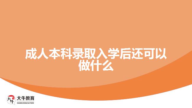 成人本科录取入学后还可以做什么