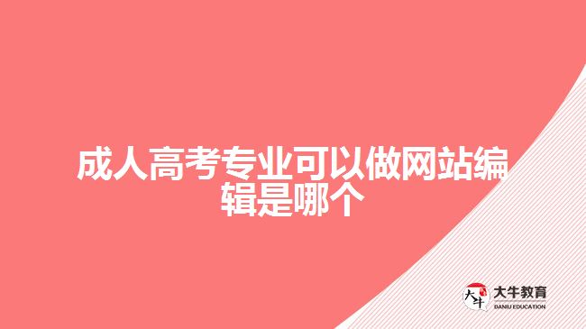 成人高考专业可以做网站编辑是哪个