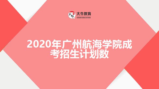 2020年广州航海学院成考招生计划数