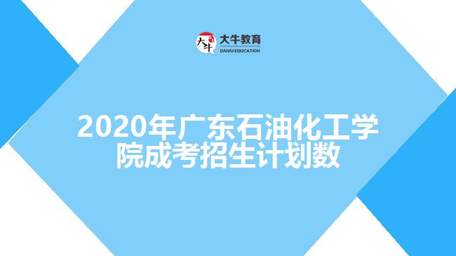 2020年广东石油化工学院成考招生计划数