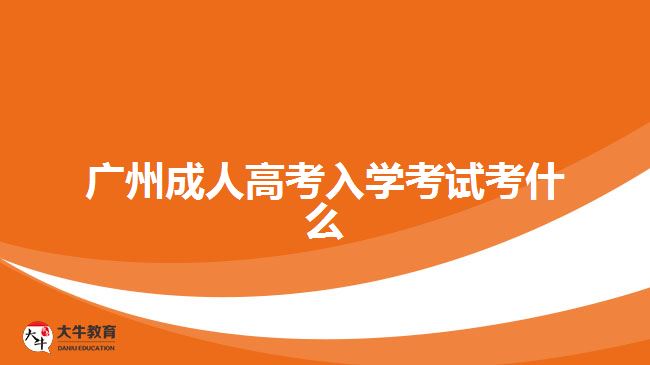 广州成人高考入学考试考什么